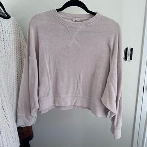 Stone Fox Wear Terrycloth Cropped Sweater